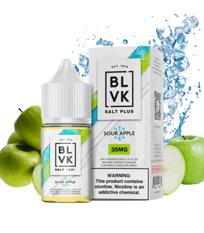 سالت پلاس بی ال وی کی سیب یخ BLVK Salt Plus Sour Apple Saltnic