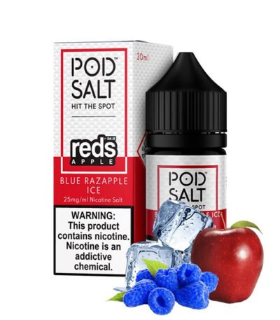 سالت نیکوتین سیب تمشک یخ پاد سالت Pod Salt Bluerazz Apple ICED