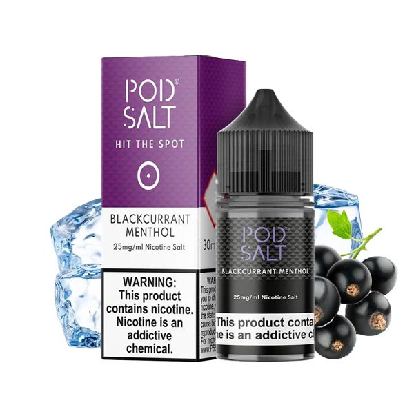 سالت نیکوتین انگور فرنگی یخ پاد سالت Pod Salt Blackcurrant Menthol سالت نیکوتین انگور فرنگی یخ پاد سالت Pod Salt Blackcurrant Menthol
