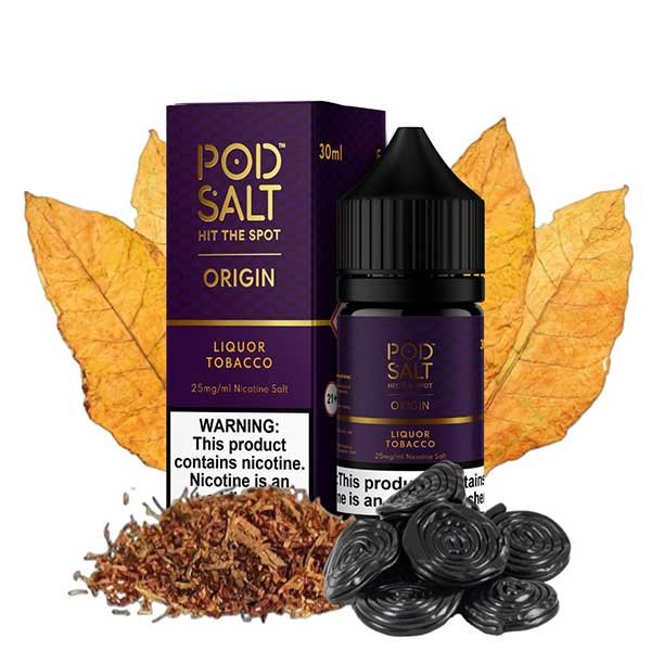سالت نیکوتین تنباکو شیرین بیان پاد سالت Pod Salt Liquor Tobacco سالت نیکوتین تنباکو شیرین بیان پاد سالت Pod Salt Liquor Tobacco