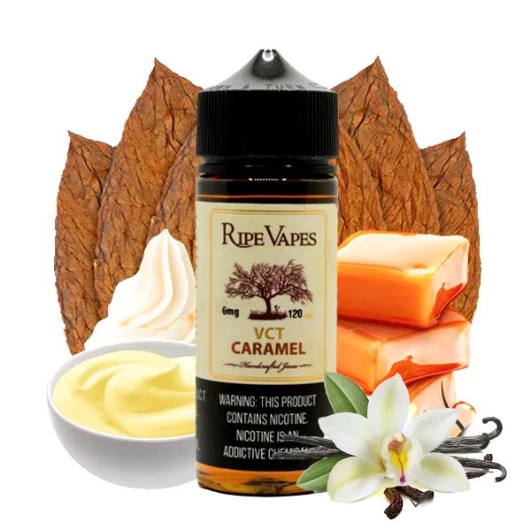 جویس وی سی تی کارامل رایپ ویپ ۱۲۰ میل Ripe Vapes Vct Caramel جویس وی سی تی کارامل رایپ ویپ ۱۲۰ میل Ripe Vapes Vct Caramel