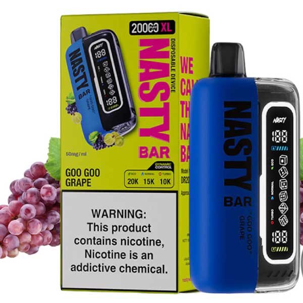 پاد یکبار مصرف نستی ۲۰۰۰۰ پاف انگور بری Nasty 20000 Puff