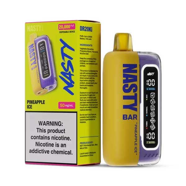 پاد یکبار مصرف نستی ۲۰۰۰۰ پاف آناناس یخ Nasty 20000 Puff پاد یکبار مصرف نستی ۲۰۰۰۰ پاف آناناس یخ Nasty 20000 Puff