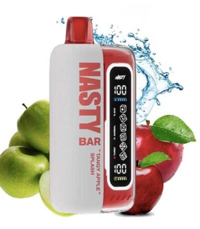 پاد یکبار مصرف نستی ۲۰۰۰۰ پاف سیب قرمز زرد سبز Nasty 20000 Puff