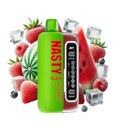 پاد یکبار مصرف نستی ۲۰۰۰۰ پاف توت فرنگی ملون Nasty 20000 Puff