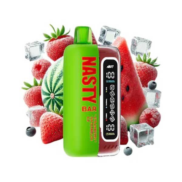 پاد یکبار مصرف نستی ۲۰۰۰۰ پاف توت فرنگی ملون Nasty 20000 Puff