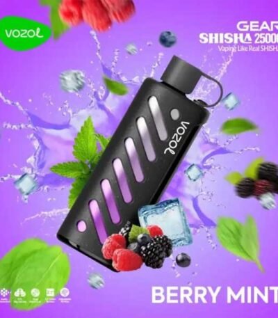 ویپ یکبار مصرف میکس بری نعنا وزول ۲۵۰۰۰ پاف Vozol Gear Shisha 25000 Mix Berry Mint Disposable