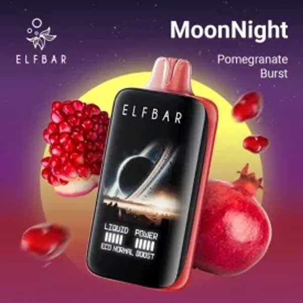 پاد یکبار مصرف الف بار ۴۰۰۰۰ پاف انار Elf Bar Moonnight Pomegranate Burst 40000 Disposable