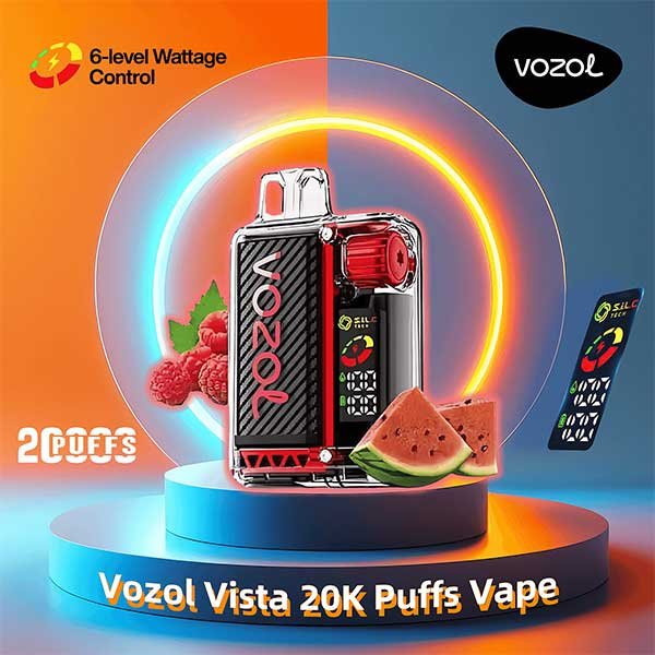 پاد یکبار مصرف هندوانه رزبری ۲۰۰۰۰ پاف وزول Vozol Vista Watermelon Raspberry 20000 Disposable