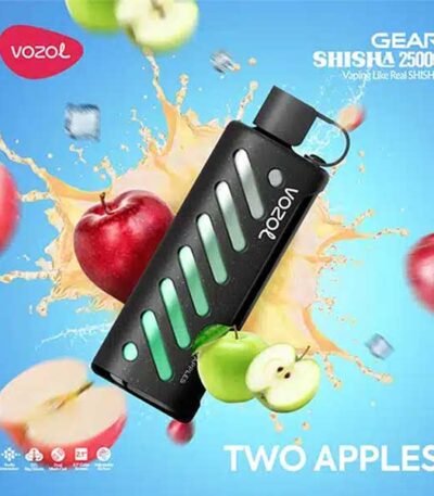ویپ یکبار مصرف دو سیب وزول ۲۵۰۰۰ پاف Vozol Gear Shisha 25000 Double Apple Disposable