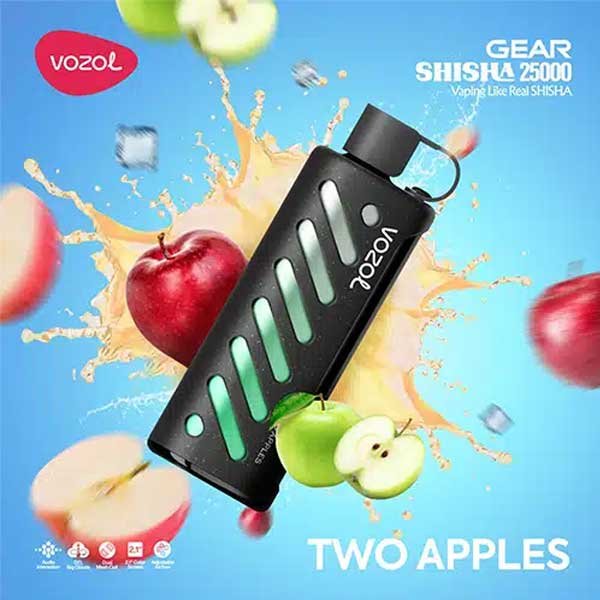 ویپ یکبار مصرف دو سیب وزول ۲۵۰۰۰ پاف Vozol Gear Shisha 25000 Double Apple Disposable ویپ یکبار مصرف دو سیب وزول ۲۵۰۰۰ پاف Vozol Gear Shisha 25000 Double Apple Disposable