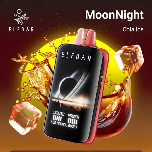 پاد یکبار مصرف الف بار ۴۰۰۰۰ پاف کولا آیس Elf Bar Moonnight Cola Ice 40000 Disposable