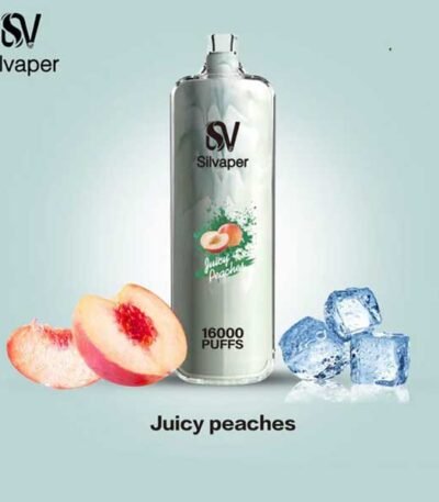 ویپ یکبار مصرف ۱۶۰۰۰ پاف سیلوا آبمیوه هلو Silva Rocket Shisha 16000 Peach Juice Disposable