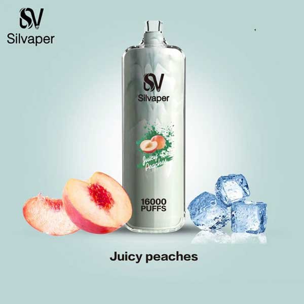 ویپ یکبار مصرف ۱۶۰۰۰ پاف سیلوا آبمیوه هلو Silva Rocket Shisha 16000 Peach Juice Disposable ویپ یکبار مصرف ۱۶۰۰۰ پاف سیلوا آبمیوه هلو Silva Rocket Shisha 16000 Peach Juice Disposable