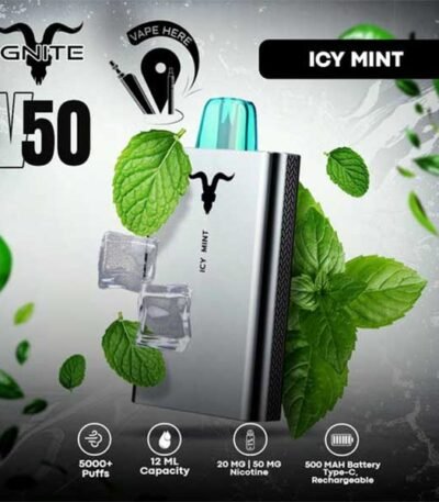 پاد یکبار مصرف منتول ایگنایت ۵۰۰۰ پاف Ignite V50 Menthol 5000 Disposable