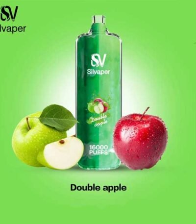 ویپ یکبار مصرف ۱۶۰۰۰ پاف سیلوا دوسیب Silva Rocket Shisha 16000 Two Apple Disposable