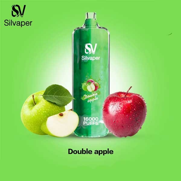 ویپ یکبار مصرف ۱۶۰۰۰ پاف سیلوا دوسیب Silva Rocket Shisha 16000 Two Apple Disposable