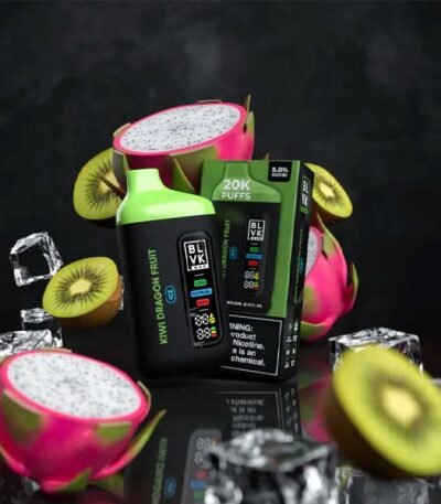 پاد یکبار مصرف دراگون فروت کیوی یخ ۲۰۰۰۰ پاف بی ال وی کی Blvk Bar 20000 Dragon Fruit Kiwi Ice Disposable