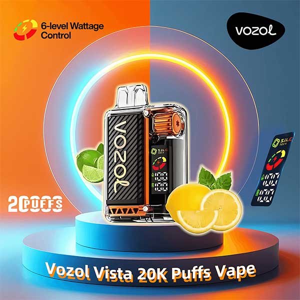 پاد یکبار مصرف لیمو ترش و شیرین ۲۰۰۰۰ پاف وزول Vozol Vista Lemon Lime 20000 Disposable