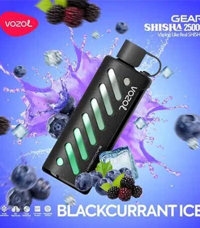 ویپ یکبار مصرف انگور فرنگی سیاه وزول ۲۵۰۰۰ پاف Vozol Gear Shisha 25000 Blackcurrant Disposable