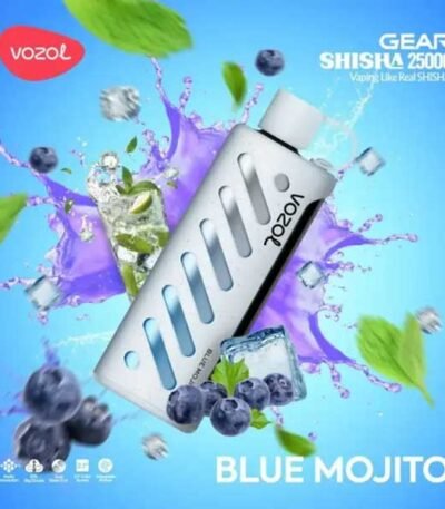 ویپ یکبار مصرف بلوبری موهیتو وزول ۲۵۰۰۰ پاف Vozol Gear Shisha 25000 Blueberry Mojito Disposable
