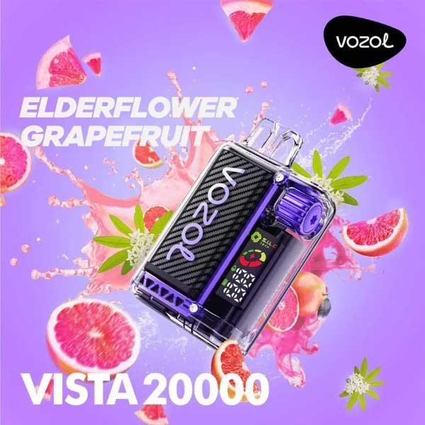 پاد یکبار مصرف گریپ فروت سیروپ استوایی ۲۰۰۰۰ پاف وزول Vozol Vista Grapefruit Tropical Syrup 20000 Disposable