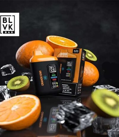 پاد یکبار مصرف کیوی پرتقال یخ ۲۰۰۰۰ پاف بی ال وی کی Blvk Bar 20000 Kiwi Orange Ice Disposable