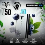 پاد یکبار مصرف بلوبری یخ ایگنایت ۵۰۰۰ پاف Ignite V50 Blueberry Ice 5000 Disposable