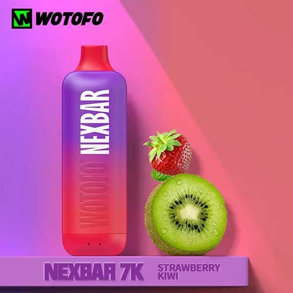 پاد یکبار مصرف ۷۰۰۰ پاف نکس بار کیوی توت فرنگی Nexbar Kiwi Strawberry 7000 Disposable