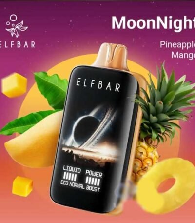 پاد یکبار مصرف الف بار ۴۰۰۰۰ پاف انبه آناناس Elf Bar Moonnight Mango Pineapple 40000 Disposable