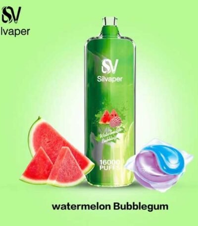 ویپ یکبار مصرف ۱۶۰۰۰ پاف سیلوا آدامس بادکنکی هندوانه Silva Rocket Shisha 16000 Watermelon Bubblegum Disposable