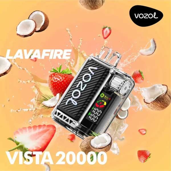 پاد یکبار مصرف نارگیل توت فرنگی ۲۰۰۰۰ پاف وزول Vozol Vista Coconut Strawberry 20000 Disposable