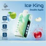 پاد یکبار مصرف دوسیب الف بار ۳۰۰۰۰ پاف Elf Bar Ice King 30000 Double Apple Disposable