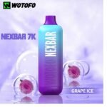 پاد یکبار مصرف ۷۰۰۰ پاف نکس بار انگور یخ Nexbar Grape Ice 7000 Disposable