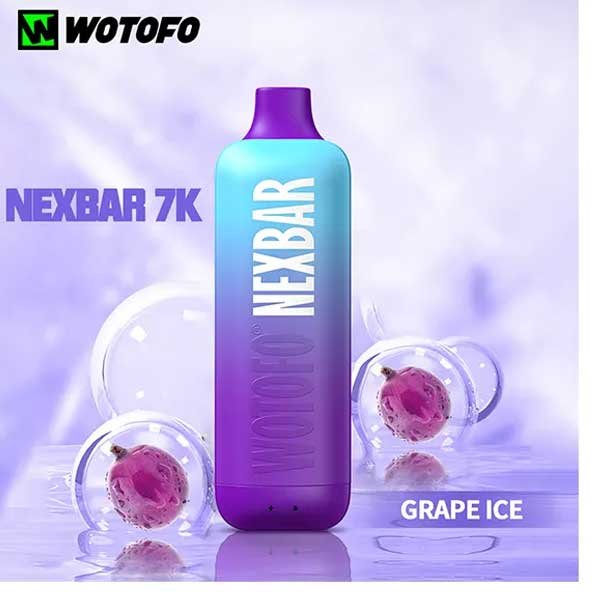 پاد یکبار مصرف ۷۰۰۰ پاف نکس بار انگور یخ Nexbar Grape Ice 7000 Disposable
