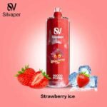 ویپ یکبار مصرف ۱۶۰۰۰ پاف سیلوا توت فرنگی یخ Silva Rocket Shisha 16000 Strawberry Ice Disposable