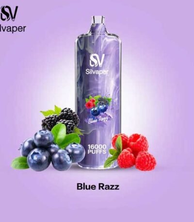 ویپ یکبار مصرف ۱۶۰۰۰ پاف سیلوا بلوبری تمشک Silva Rocket Shisha 16000 Blue Razz Disposable