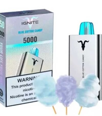 پاد یکبار مصرف آبنبات پشمک ایگنایت ۵۰۰۰ پاف Ignite V50 Cotton Candy 5000 Disposable