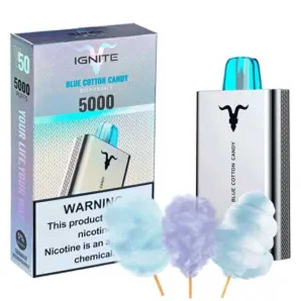 پاد یکبار مصرف آبنبات پشمک ایگنایت ۵۰۰۰ پاف Ignite V50 Cotton Candy 5000 Disposable