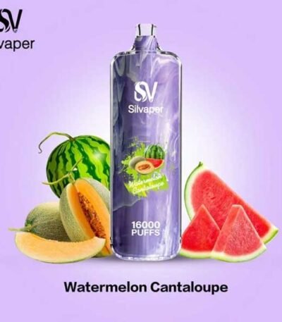 ویپ یکبار مصرف ۱۶۰۰۰ پاف سیلوا طالبی هندوانه Silva Rocket Shisha 16000 Cantaloupe Watermelon Disposable