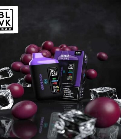 پاد یکبار مصرف انگور سودا یخ ۲۰۰۰۰ پاف بی ال وی کی Blvk Bar 20000 Grape Soda Ice Disposable