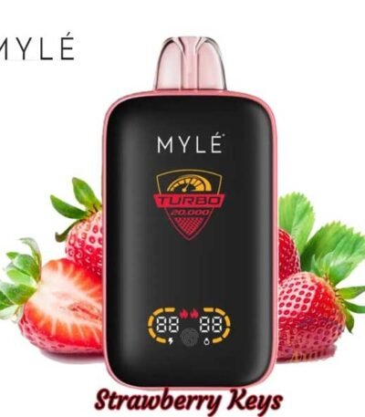 پاد یکبار مصرف توت فرنگی پاستیل ۲۰۰۰۰ مایلی Myle Turbo 20000 Strawberry Keys Disposable