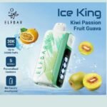 پاد یکبار مصرف کیوی پشن فروت گواوا الف بار ۳۰۰۰۰ پاف Elf Bar Ice King 30000 Kiwi Passion Fruit Guava Disposable