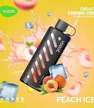 ویپ یکبار مصرف هلو یخ وزول ۲۵۰۰۰ پاف Vozol Gear Shisha 25000 Peach Ice Disposable