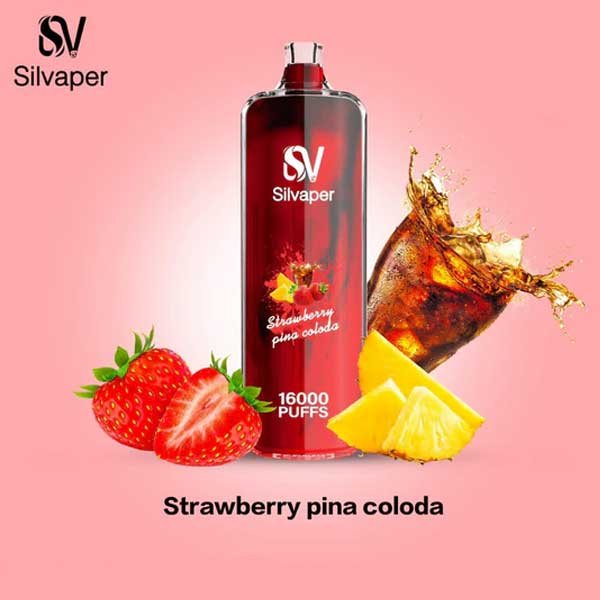 ویپ یکبار مصرف ۱۶۰۰۰ پاف سیلوا توت فرنگی پیناکولادا Silva Rocket Shisha 16000 Strawberry Pina Colada Disposable ویپ یکبار مصرف ۱۶۰۰۰ پاف سیلوا توت فرنگی پیناکولادا Silva Rocket Shisha 16000 Strawberry Pina Colada Disposable