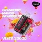 پاد یکبار مصرف گریپ فروت انبه کرن بری ۲۰۰۰۰ پاف وزول Vozol Vista Grapefruit Mango Cranberry 20000 Disposable