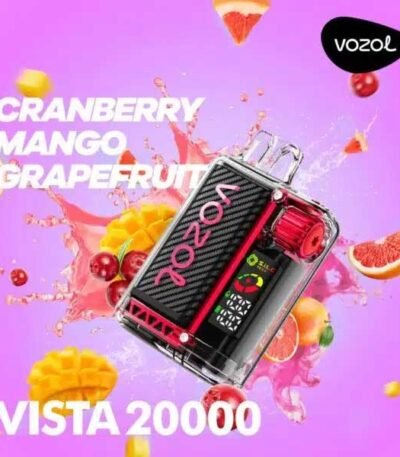 پاد یکبار مصرف گریپ فروت انبه کرن بری ۲۰۰۰۰ پاف وزول Vozol Vista Grapefruit Mango Cranberry 20000 Disposable