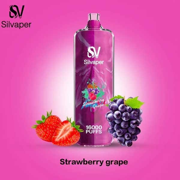 ویپ یکبار مصرف ۱۶۰۰۰ پاف سیلوا انگور توت فرنگی Silva Rocket Shisha 16000 Grape Strawberry Disposable ویپ یکبار مصرف ۱۶۰۰۰ پاف سیلوا انگور توت فرنگی Silva Rocket Shisha 16000 Grape Strawberry Disposable
