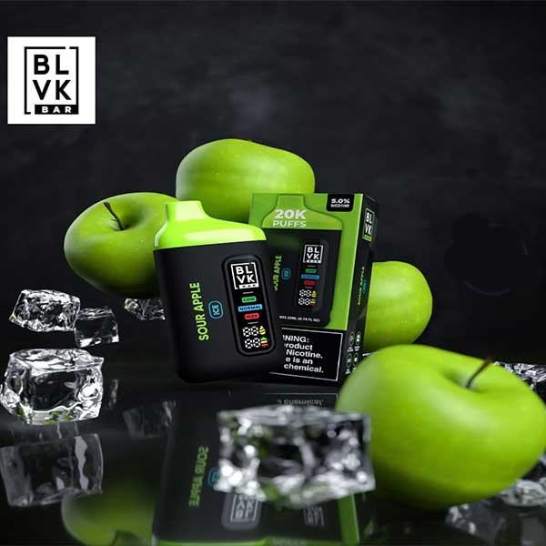 پاد یکبار مصرف سیب ترش یخ ۲۰۰۰۰ پاف بی ال وی کی Blvk Bar 20000 Sour Apple Ice Disposable پاد یکبار مصرف سیب ترش یخ ۲۰۰۰۰ پاف بی ال وی کی Blvk Bar 20000 Sour Apple Ice Disposable