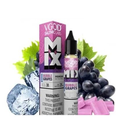سالت نیکوتین آدامس انگور یخ ویگاد Vgod Mix Bubble Grape Ice